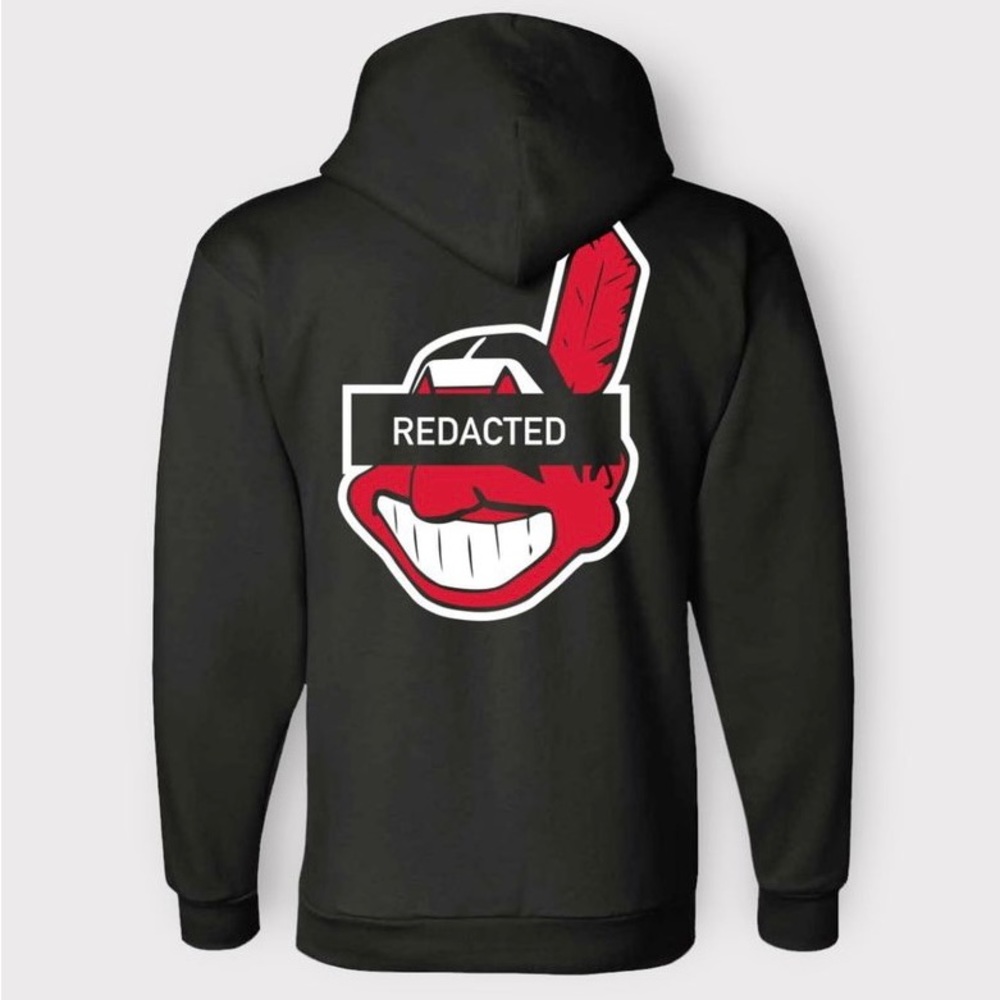 Wahoo Redacted Hoodie.  Custom print.